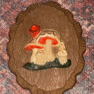 Vintage Mushroom Wall Plaque